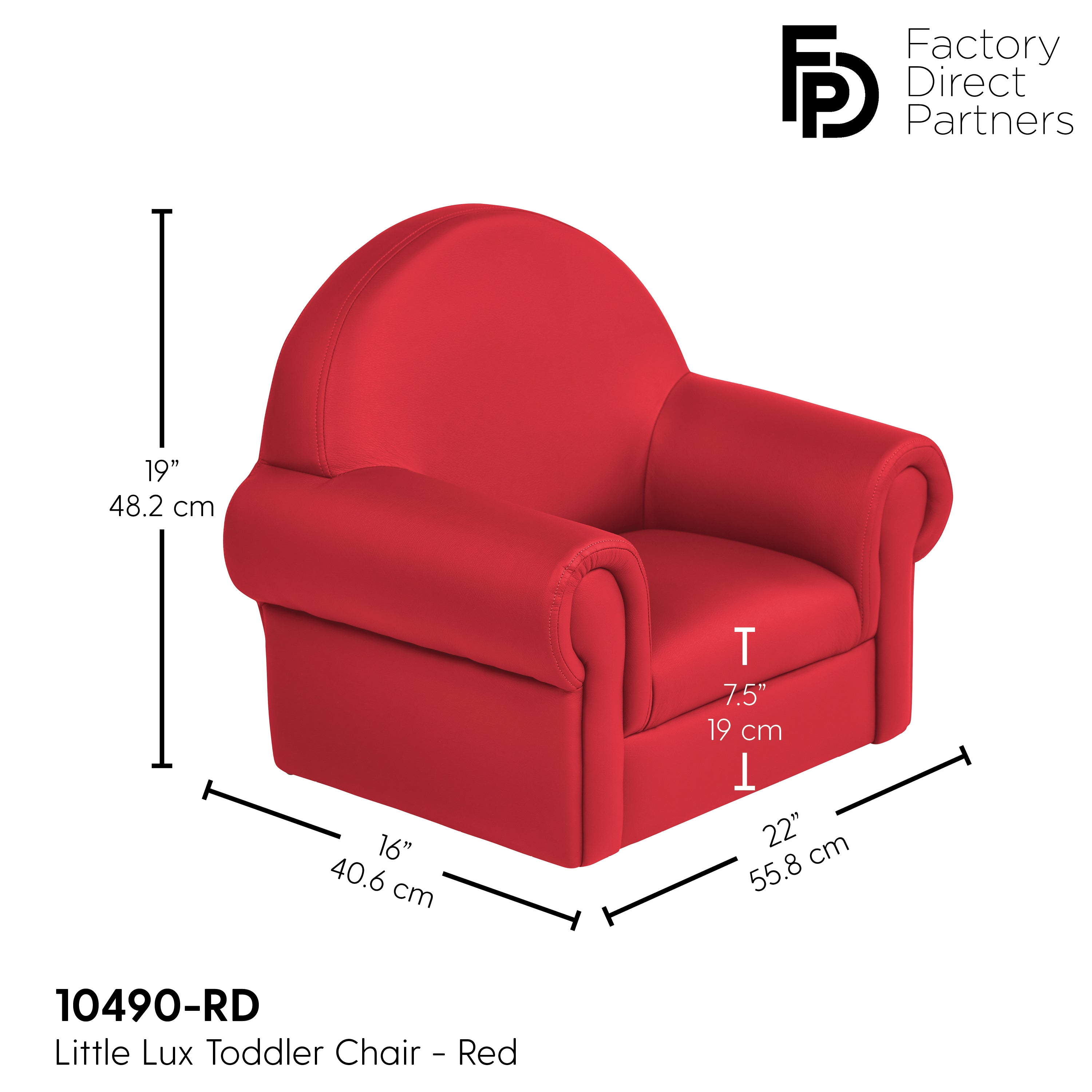 Little Lux Toddler Chair - Red