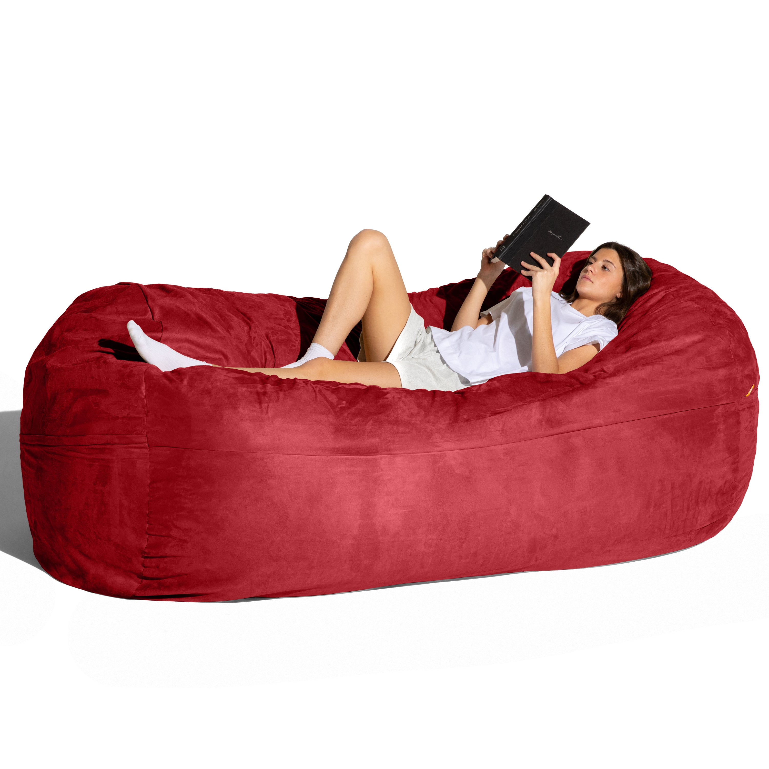 Jaxx 7 Foot Giant Bean Bag Sofa, Cinnabar