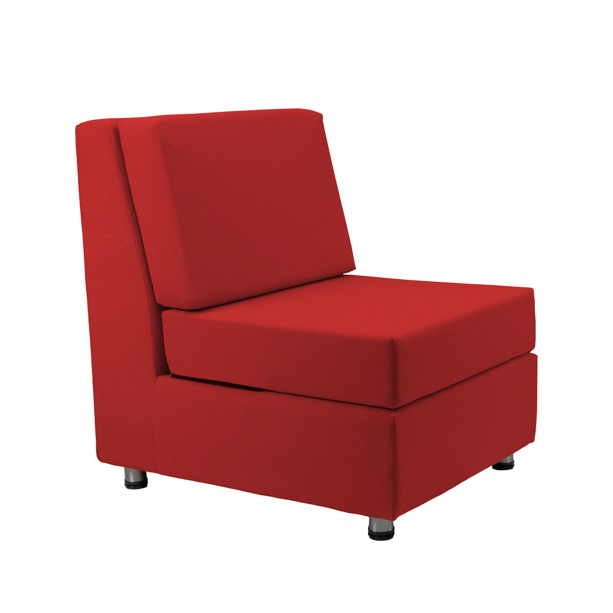 Outdoor Armless Chair with Sunbrella - Canvas Jockey Red