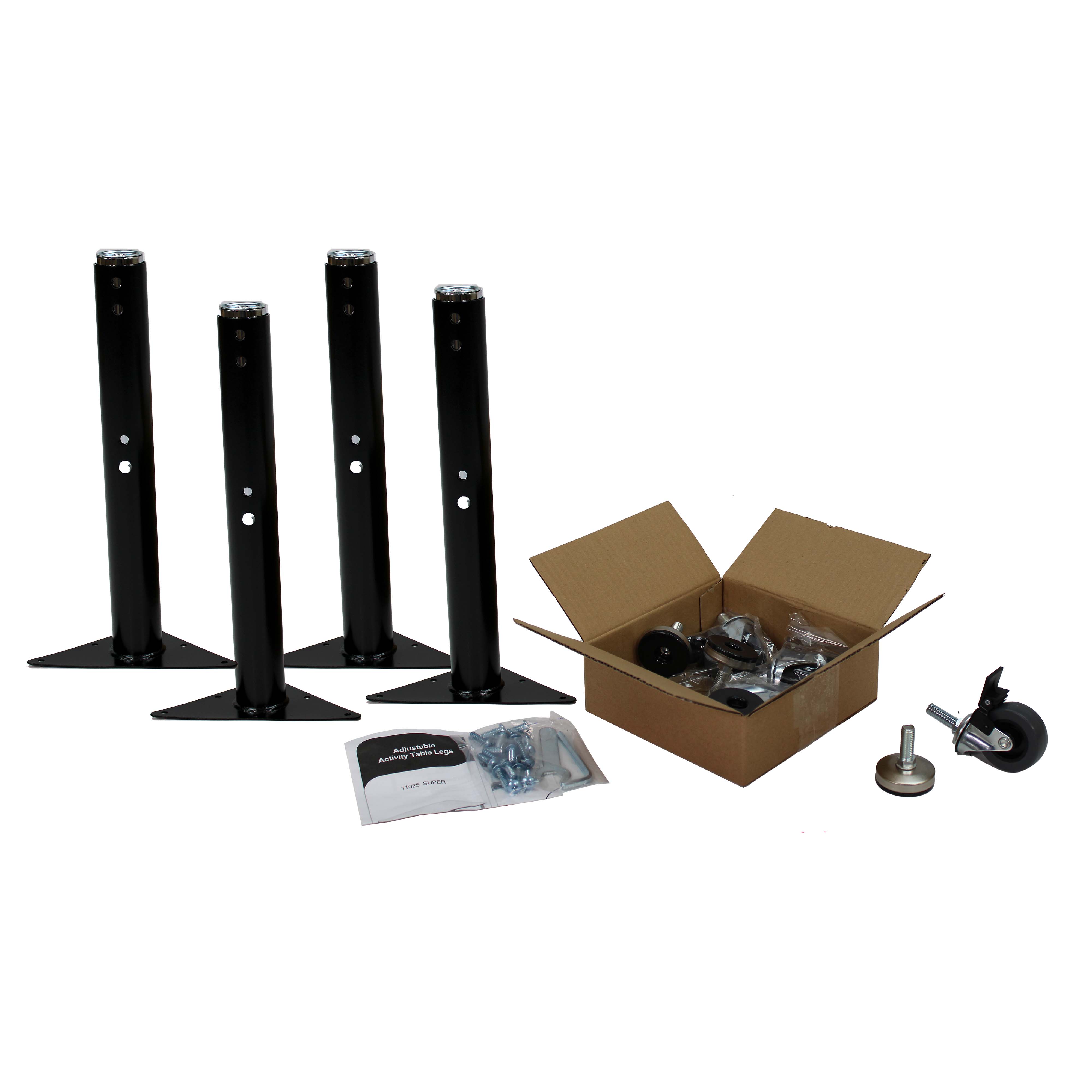 Super Legs for Activity Tables, 4-Piece - Black