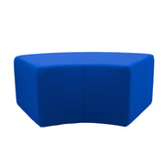 Outdoor 24" x 48" S-Curve Ottoman with Sunbrella®, 18" H - Canvas Pacific Blue