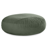 Jaxx 7 Foot Cocoon - 2-in-1 Convertible Bean Bag Bed & Large Bean Bag Chair for Adults, Lush Velvet Green