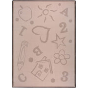 Kid's Art 3'10" x 5'4" area rug in color Beige