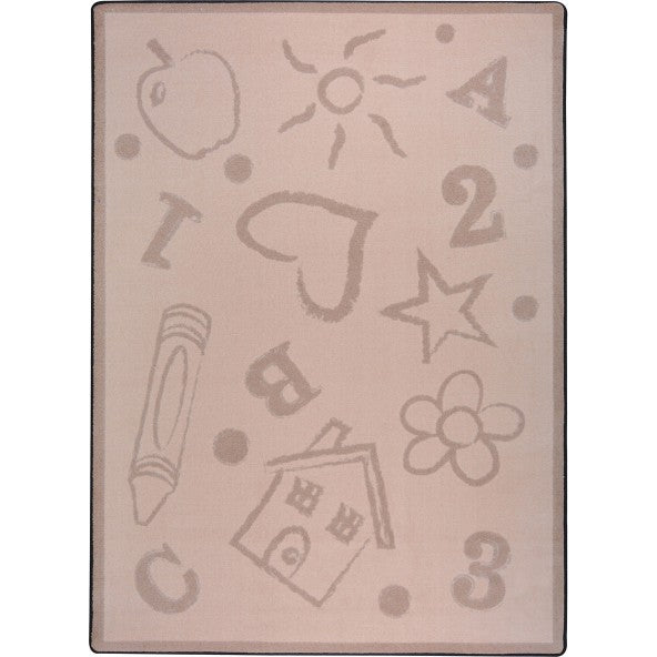 Kid's Art 7'8" x 10'9" area rug in color Beige