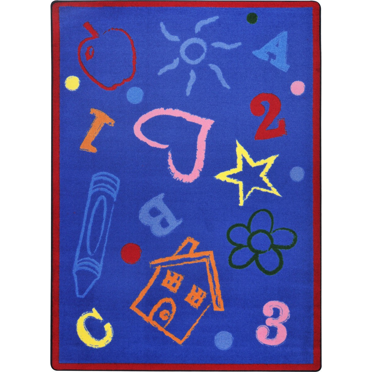 Kid's Art 7'8" x 10'9" area rug in color Rainbow