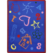 Kid's Art 7'8" x 10'9" area rug in color Rainbow