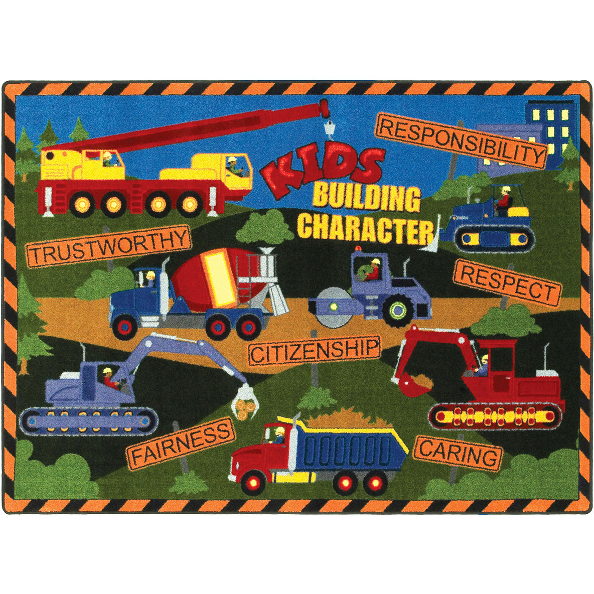 Kid's Building Character 10'9" x 13'2" area rug in color Multi