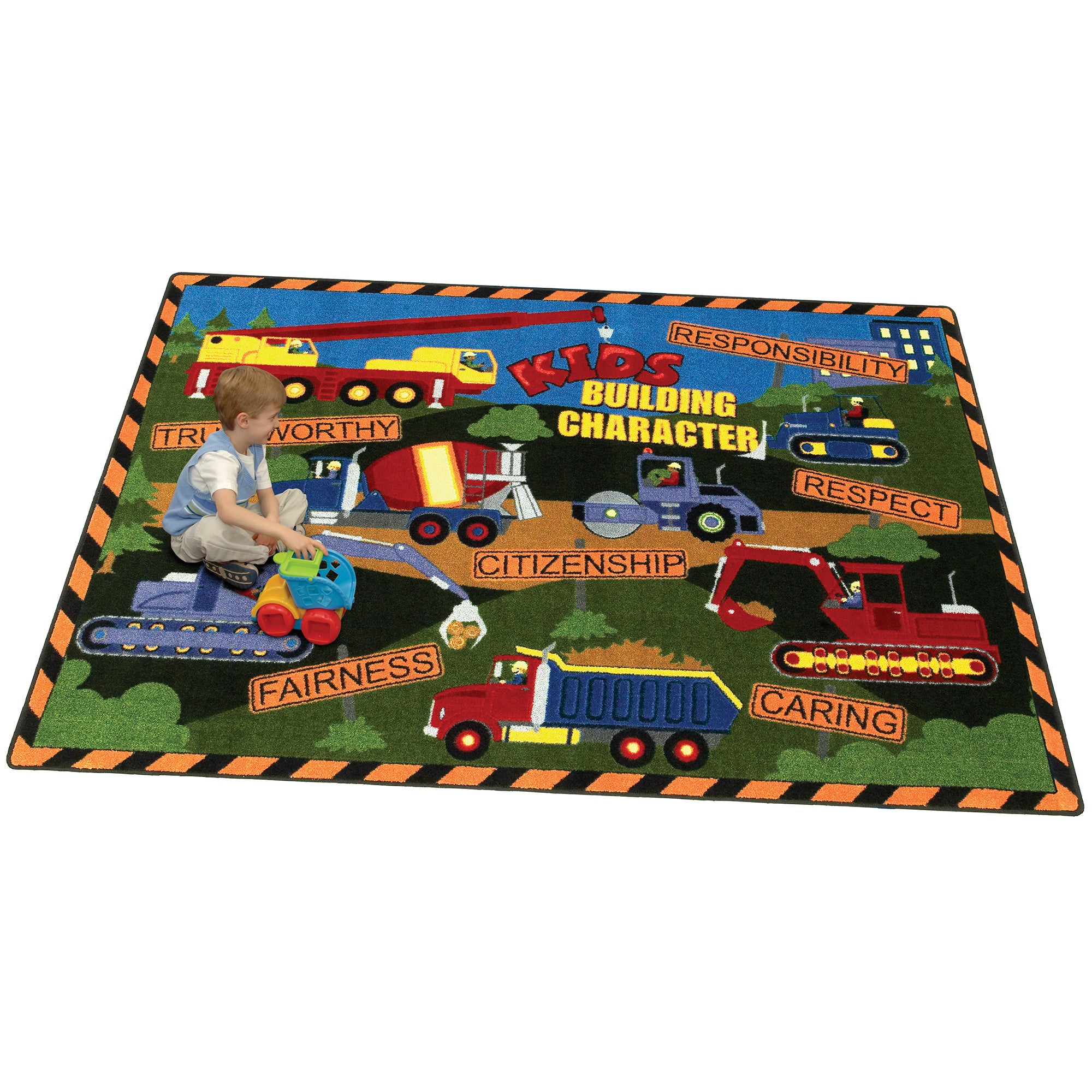 Kid's Building Character 10'9" x 13'2" area rug in color Multi