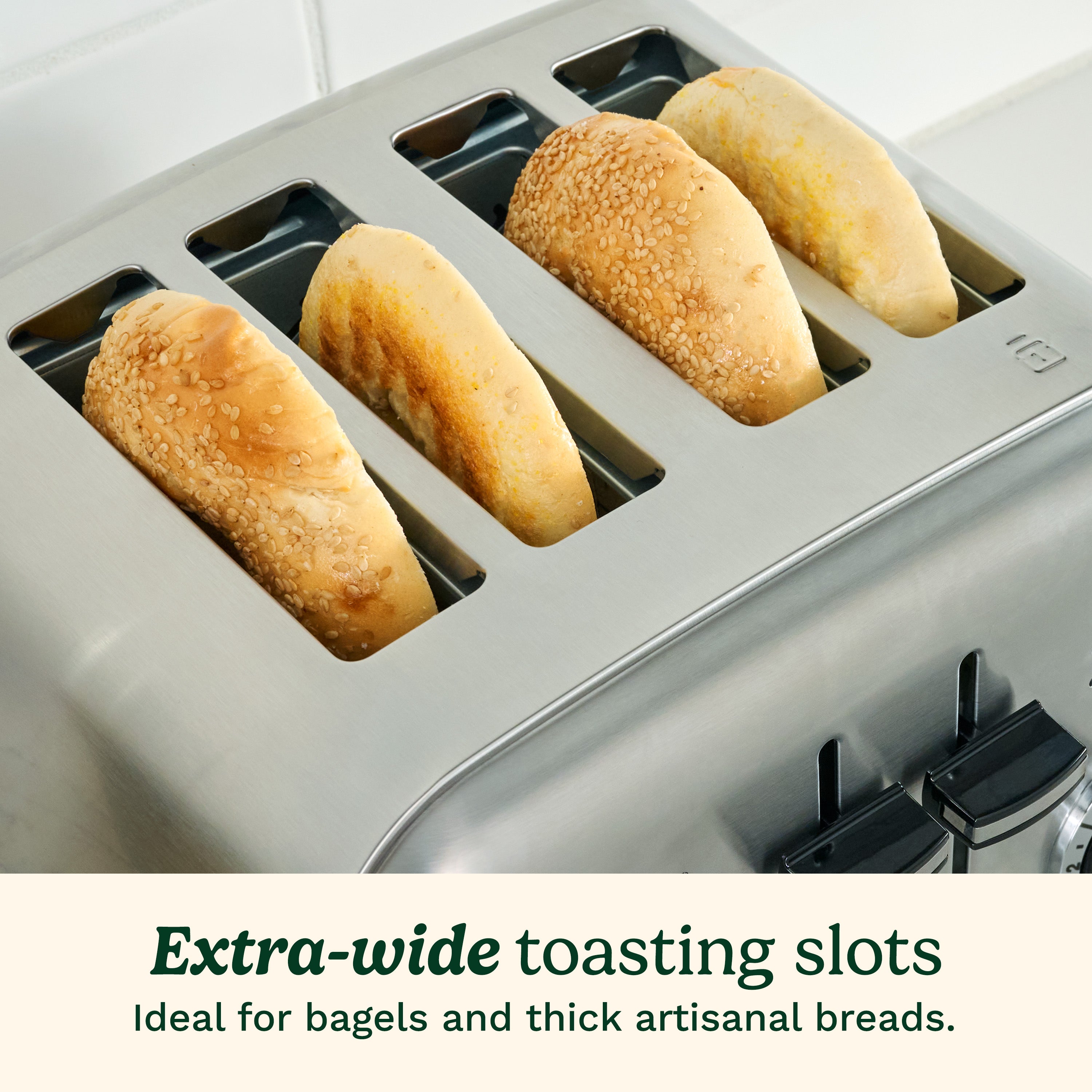 4 Slice Metal Classic Toaster - Brushed Stainless P1