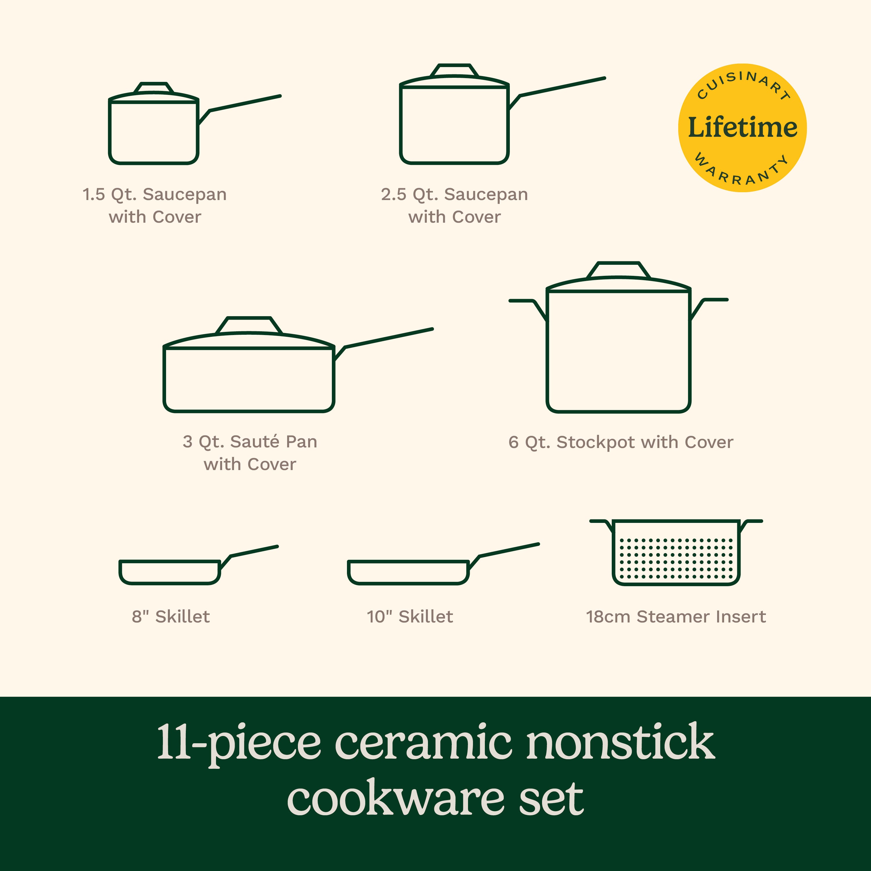 11-Pc Intermix™ Ceramic Nonstick Set