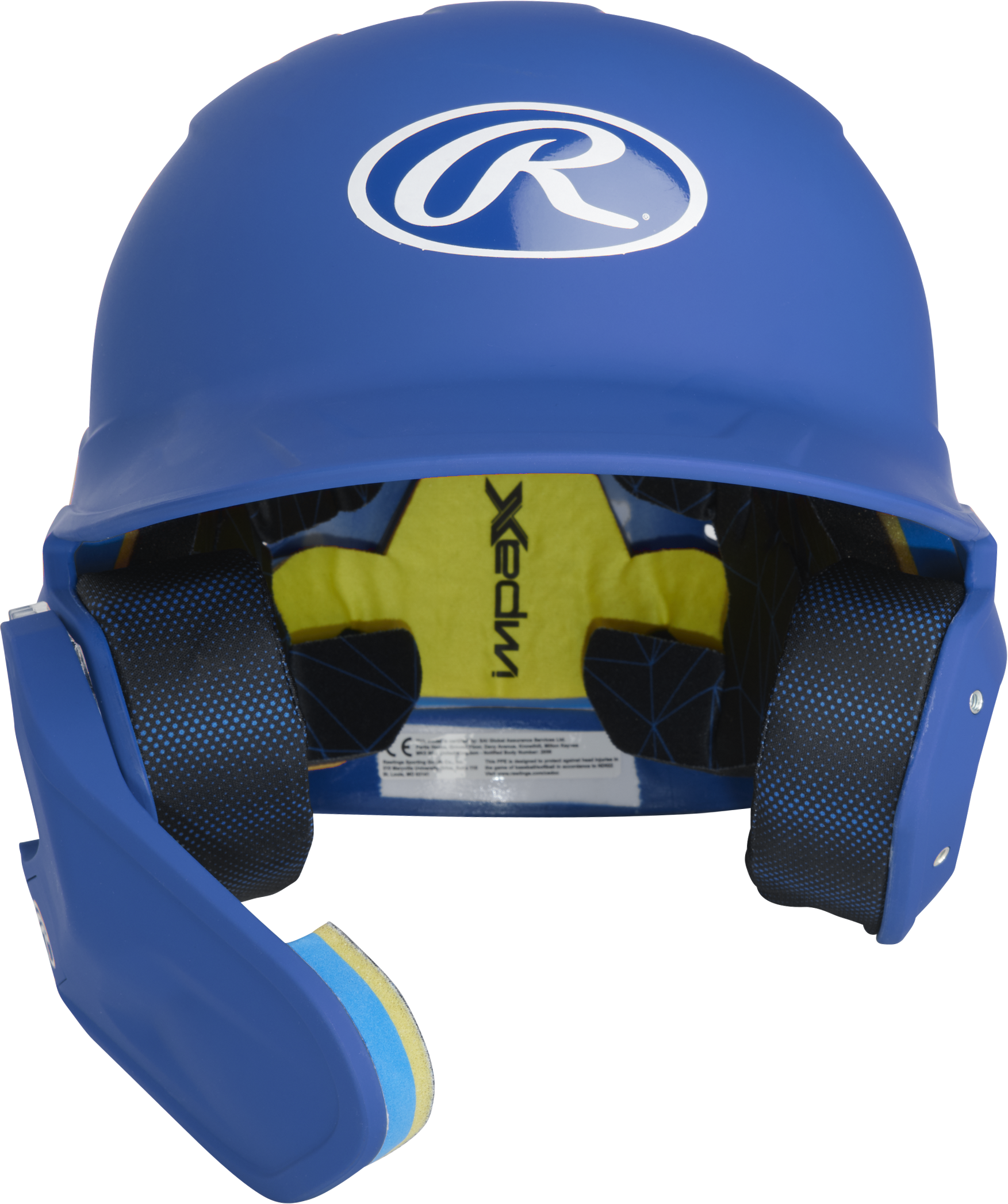 Rawlings Mach Adjust With Lhb Extension Matte Junior Batting Helmet - Royal