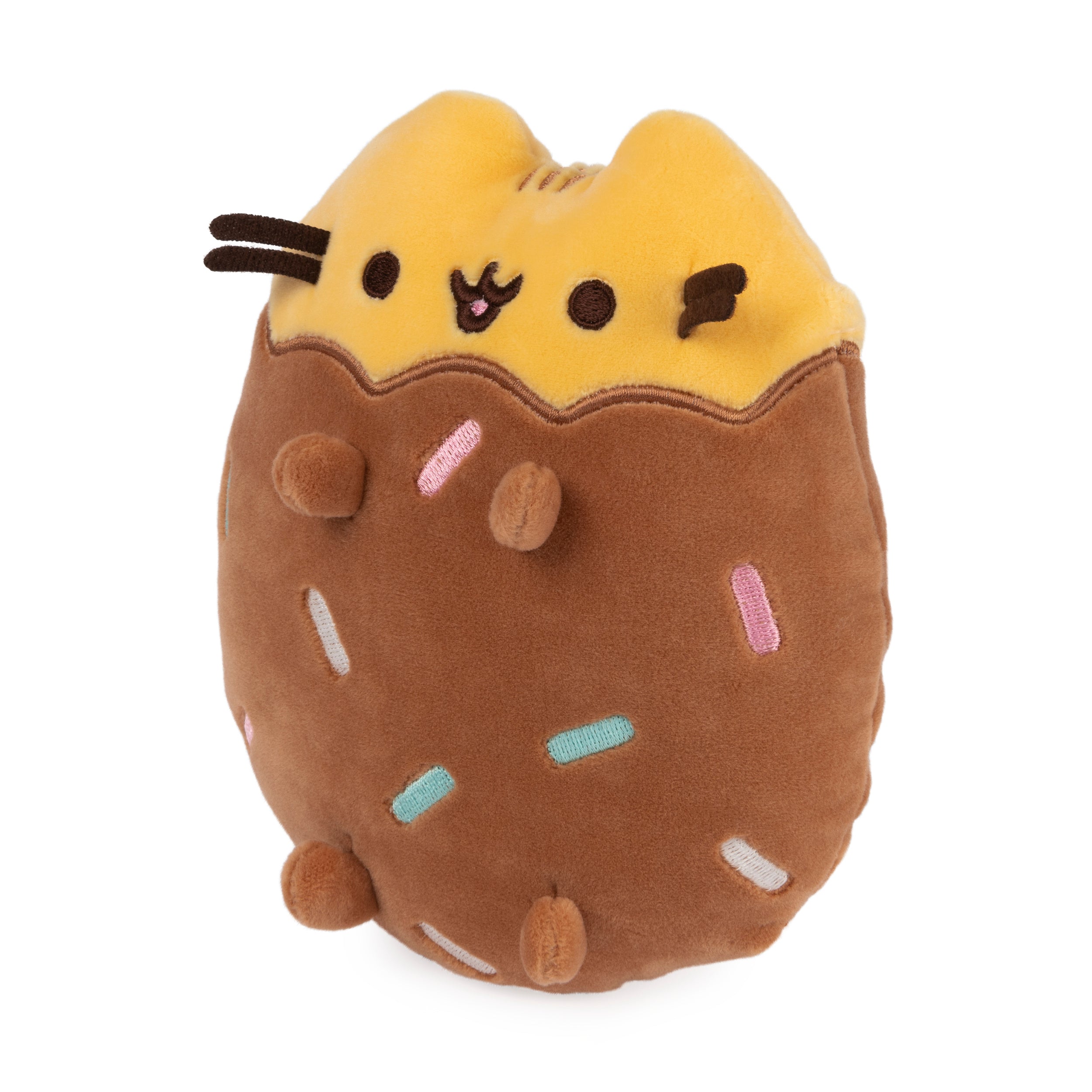 GUND Pusheen Chocolate Dipped Cookie Squisheen, Stuffed Animal for Ages 8 and Up, Brown/Yellow, 6”