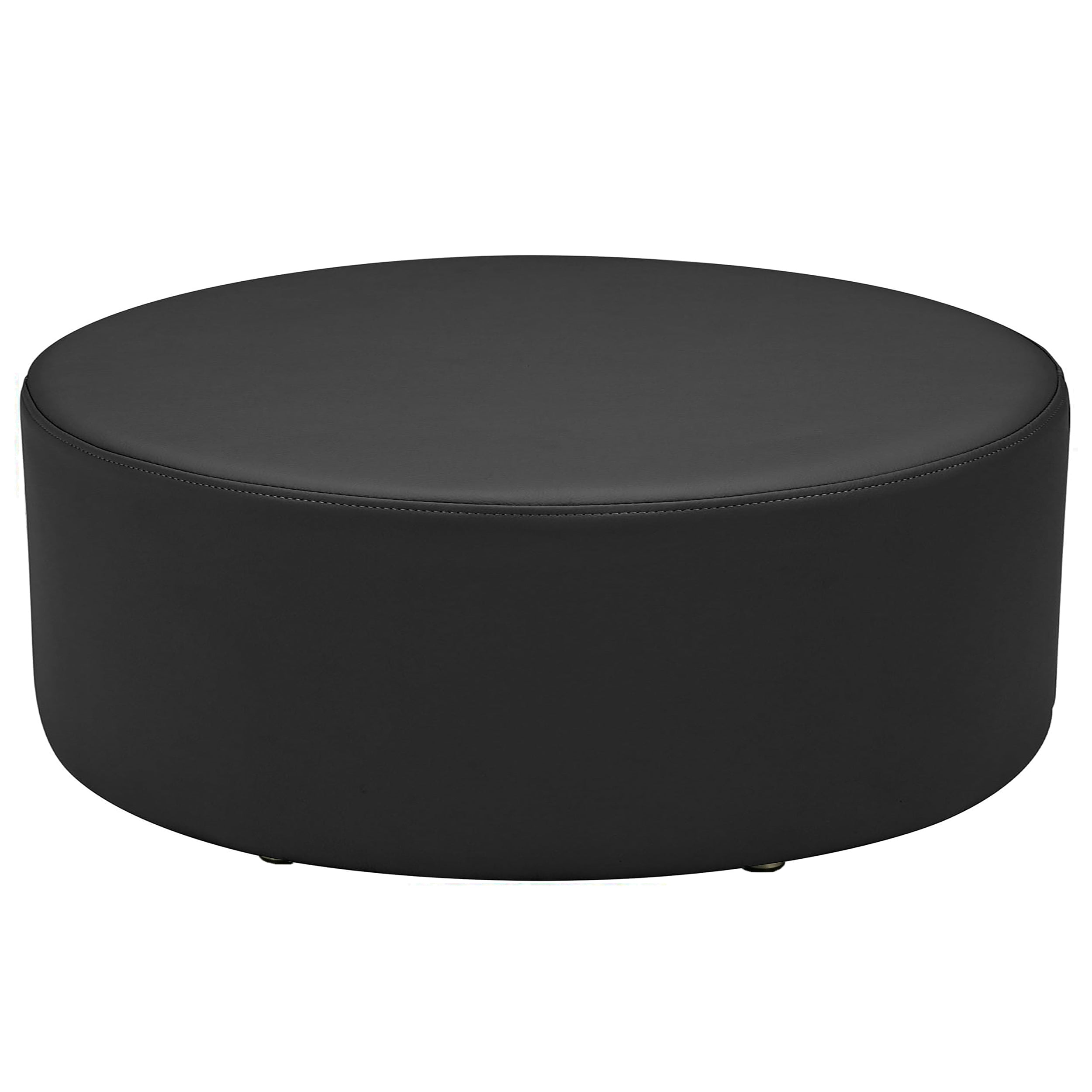 Pro Series Upholstered 30" Round Ottoman 12" Height - Black