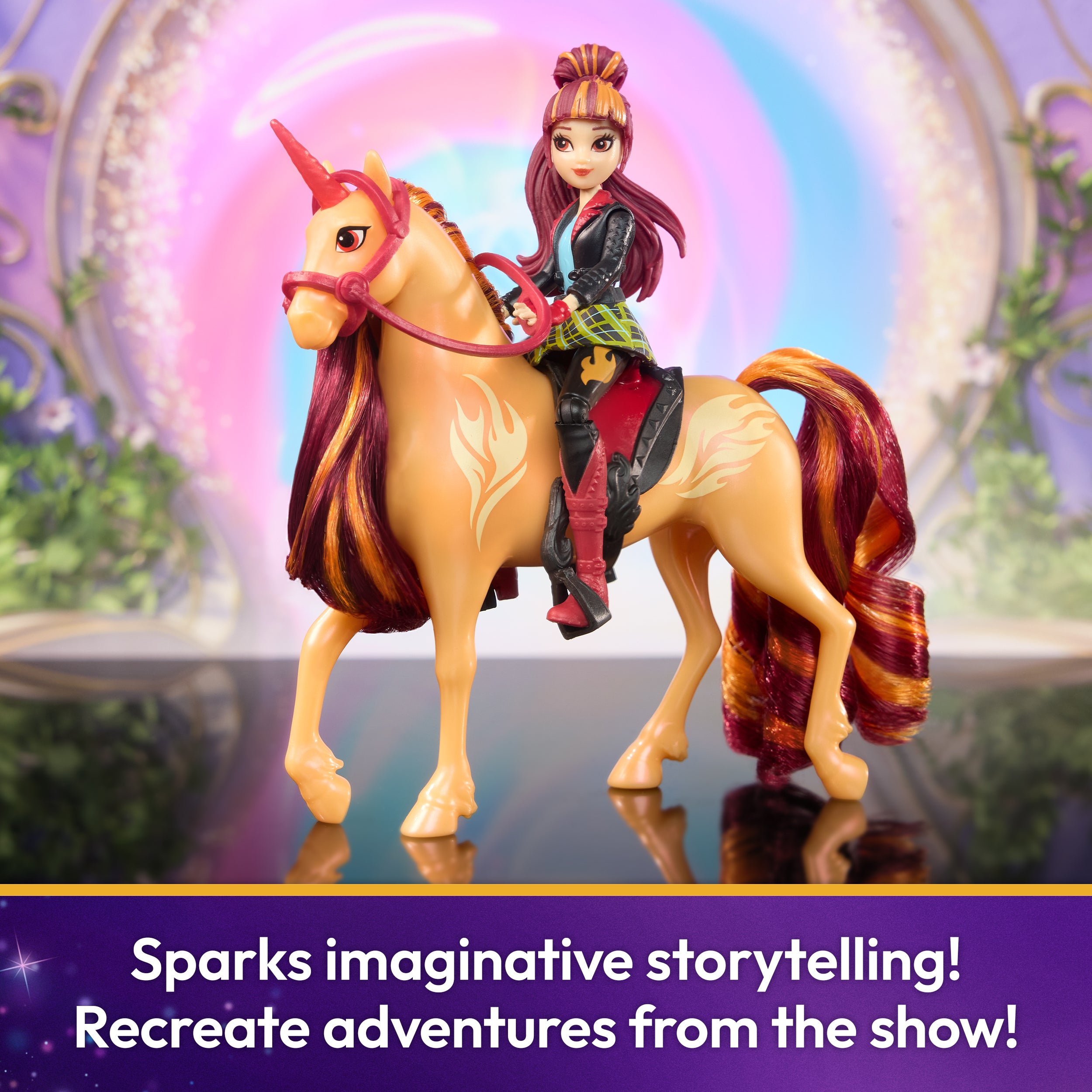Unicorn Academy, Valentina & Cinder with 2 Accessories & Hair Tool, Dolls & Unicorn Toys for Girls Ages 4 and up