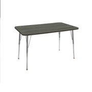 30" x 48" Rectangle La Madera Activity Table with Standard Legs - Gray Wood/Silver