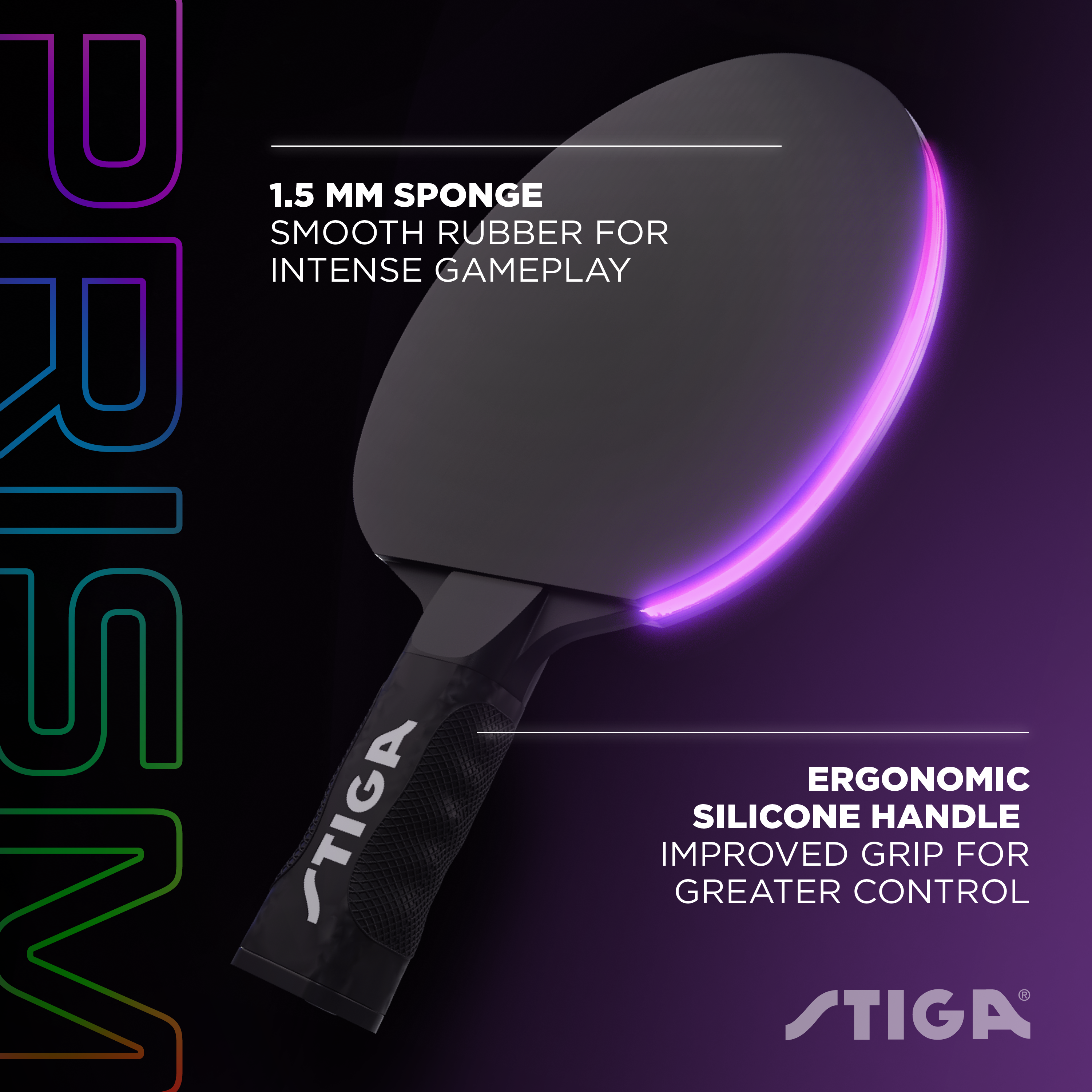 STIGA Prism LED Color Changing Racket Set