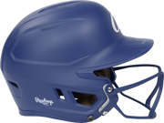 Rawlings Mach Hi-Viz Junior Matte Batting Helmet With Hi-Viz Face Guard - Royal