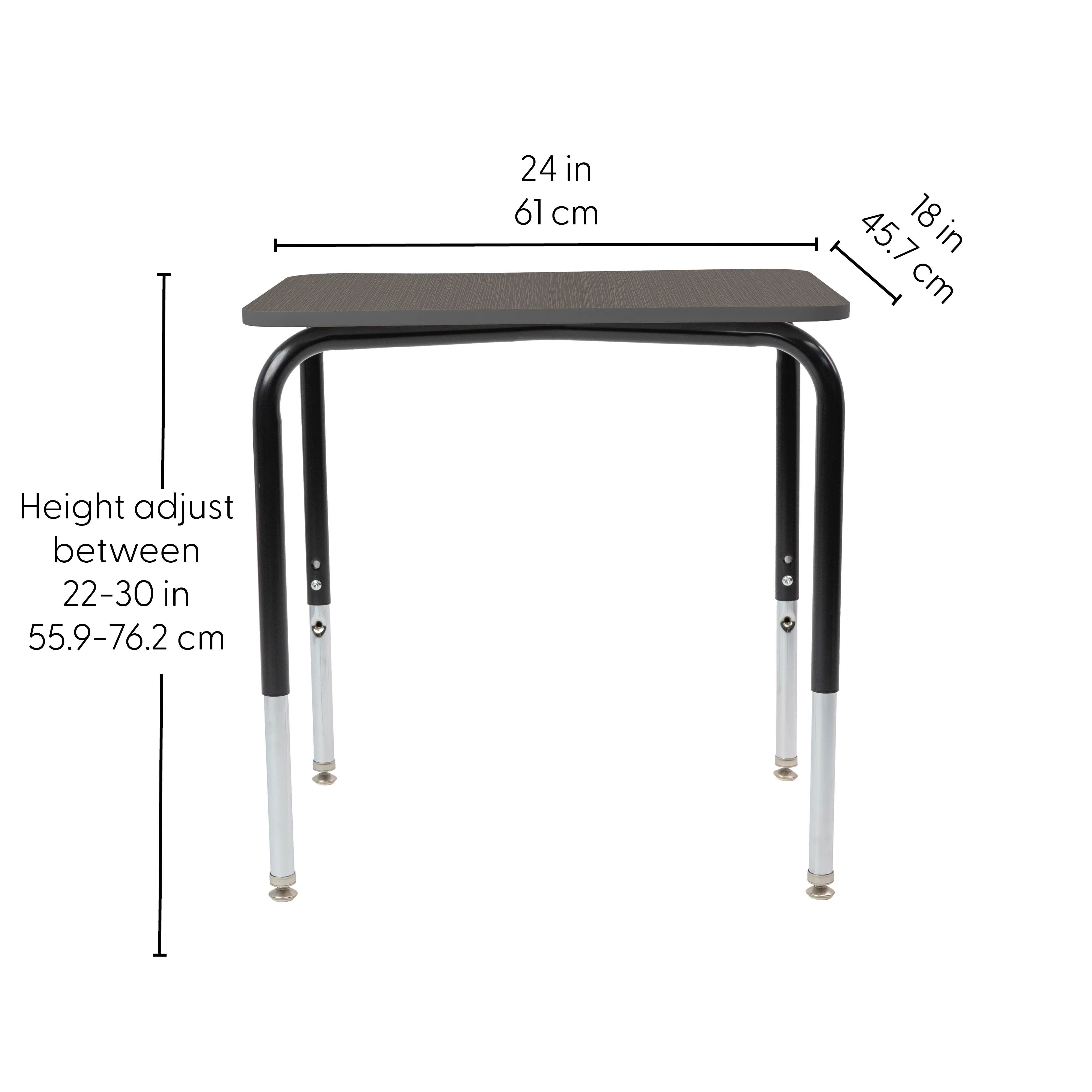 18" x 24" Belly Curve Open Front Desk, 2-pack - Cosmic Strandz/Graphite/Black