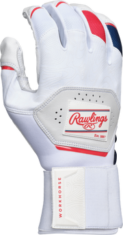 Rawlings Youth Workhorse Compression Strap Batting Gloves - Large - Usa