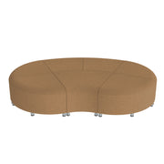 Pro Series Rustic Connect Curved Wavelet Backless Seating, 7-Piece Set - Pecan