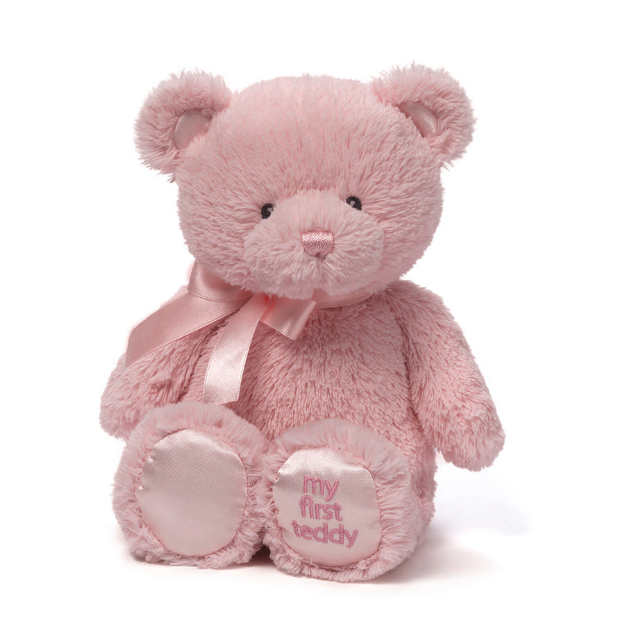 Baby GUND My First Teddy Bear, Ultra Soft Animal Plush Toy for Babies and Newborns, Pink, 10”
