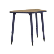 Adapte 24" x 36" Petal Thermofused Activity Table with Adjustable Tapered Legs - Pasadena Oak/Navy