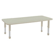 24" x 60" Rectangle Woodgrain Activity Table with Adjustable Chunky Legs - Asian Sand/Sand