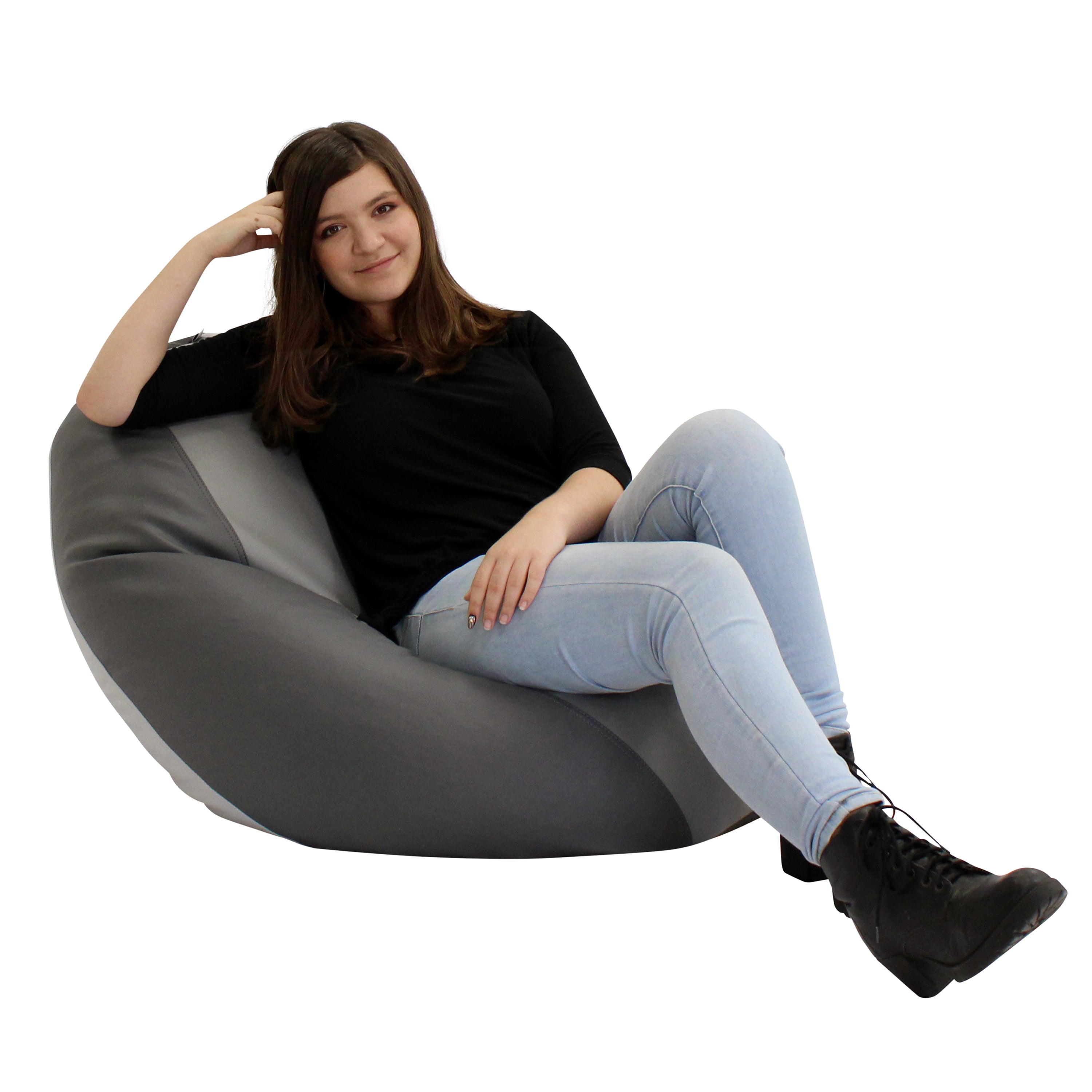 SoftScape Dew Drop Bean Bag - Gray/Light Gray