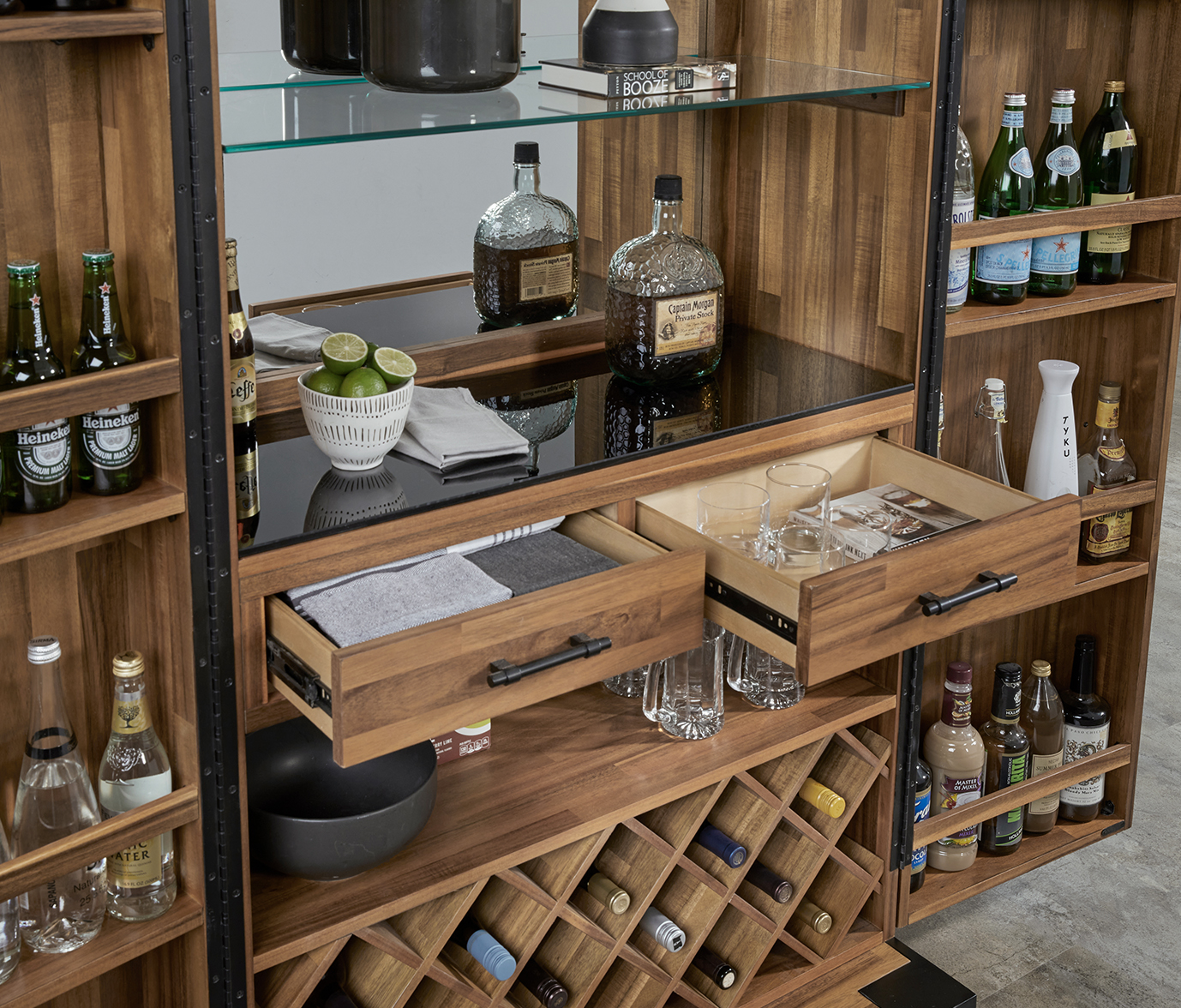 American Heritage® Knoxville Wine & Spirit Cabinet, Acacia