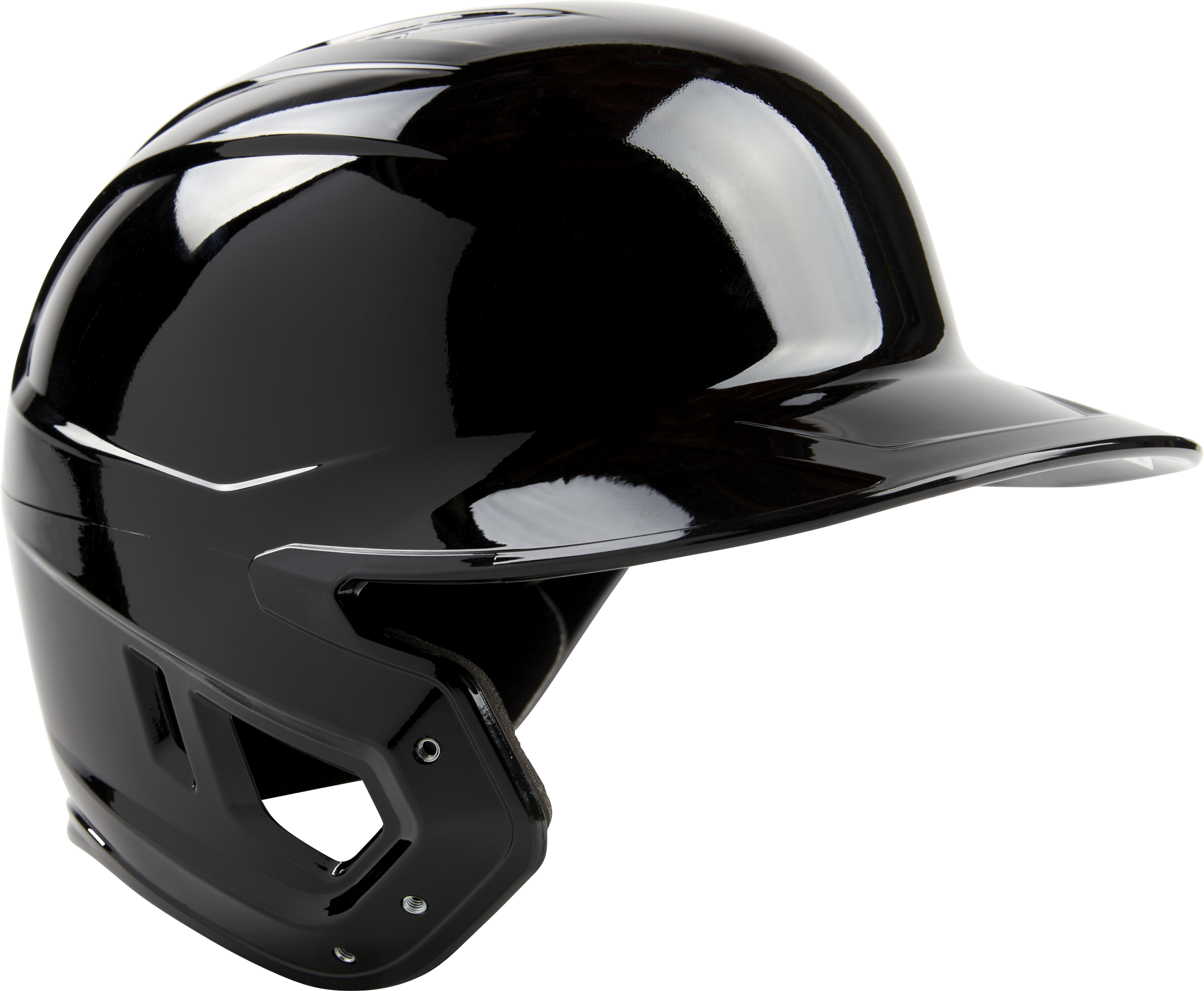 Rawlings Mach Adult Gloss Left Handed Batter Single Ear Batting Helmet - Small - Black
