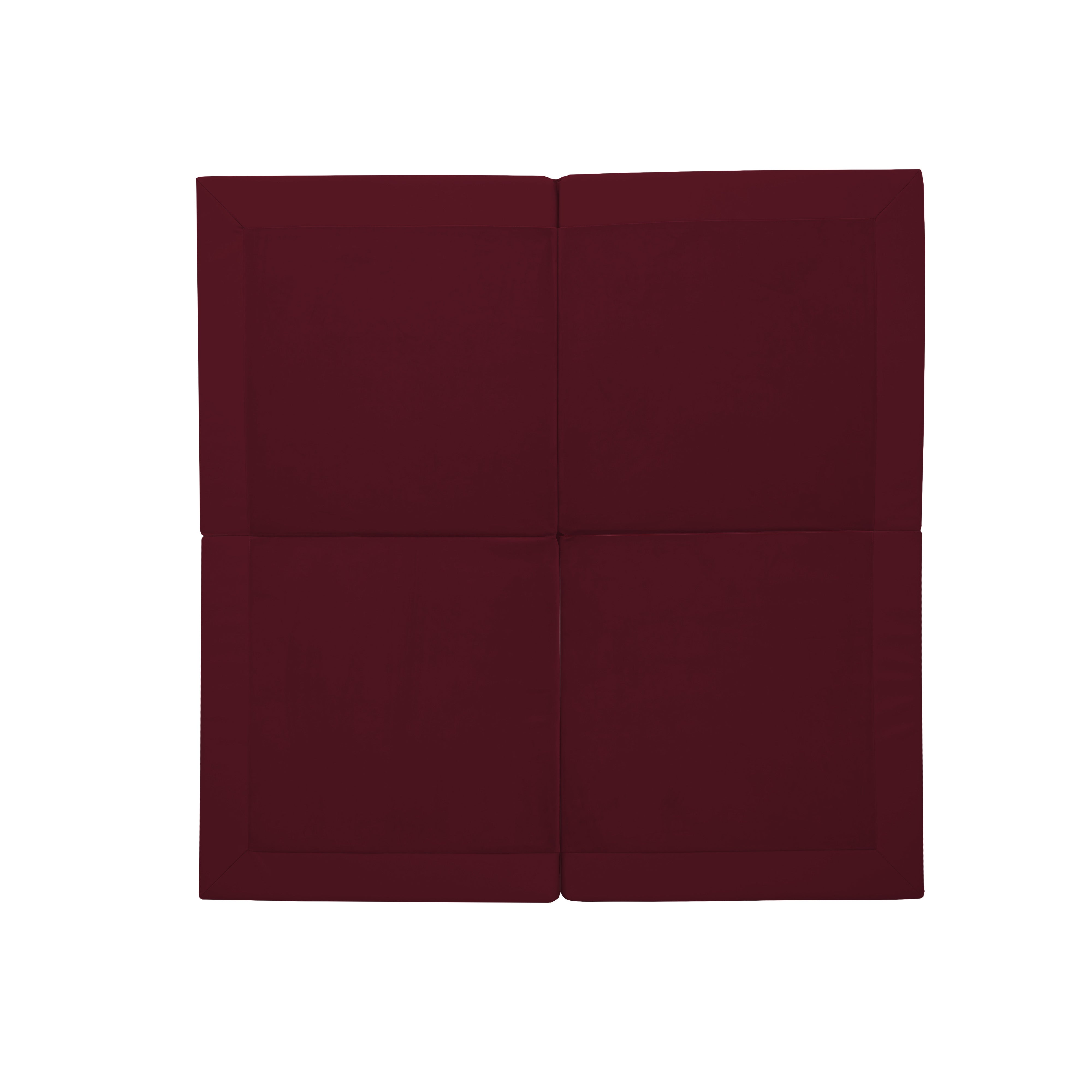 SoftScape Two-Texture Space Saver 4-Fold Toddler Activity Mat - Bordeaux