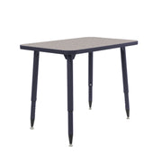 Adapte 24" x 36" Rectangle Thermofused Activity Table with Adjustable Tapered Legs - Gray/Navy
