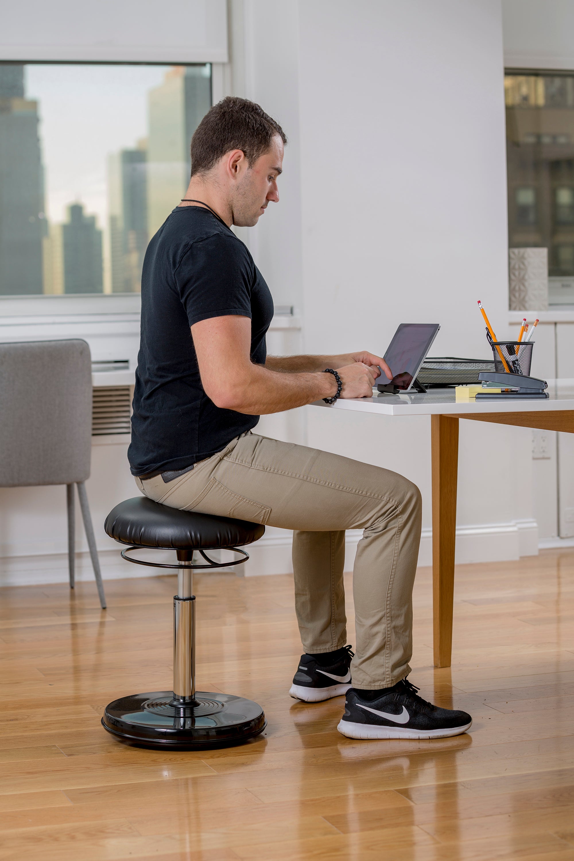 Kore Design™ Office PLUS Everyday Adjustable Chair 18.5-26.75", Black