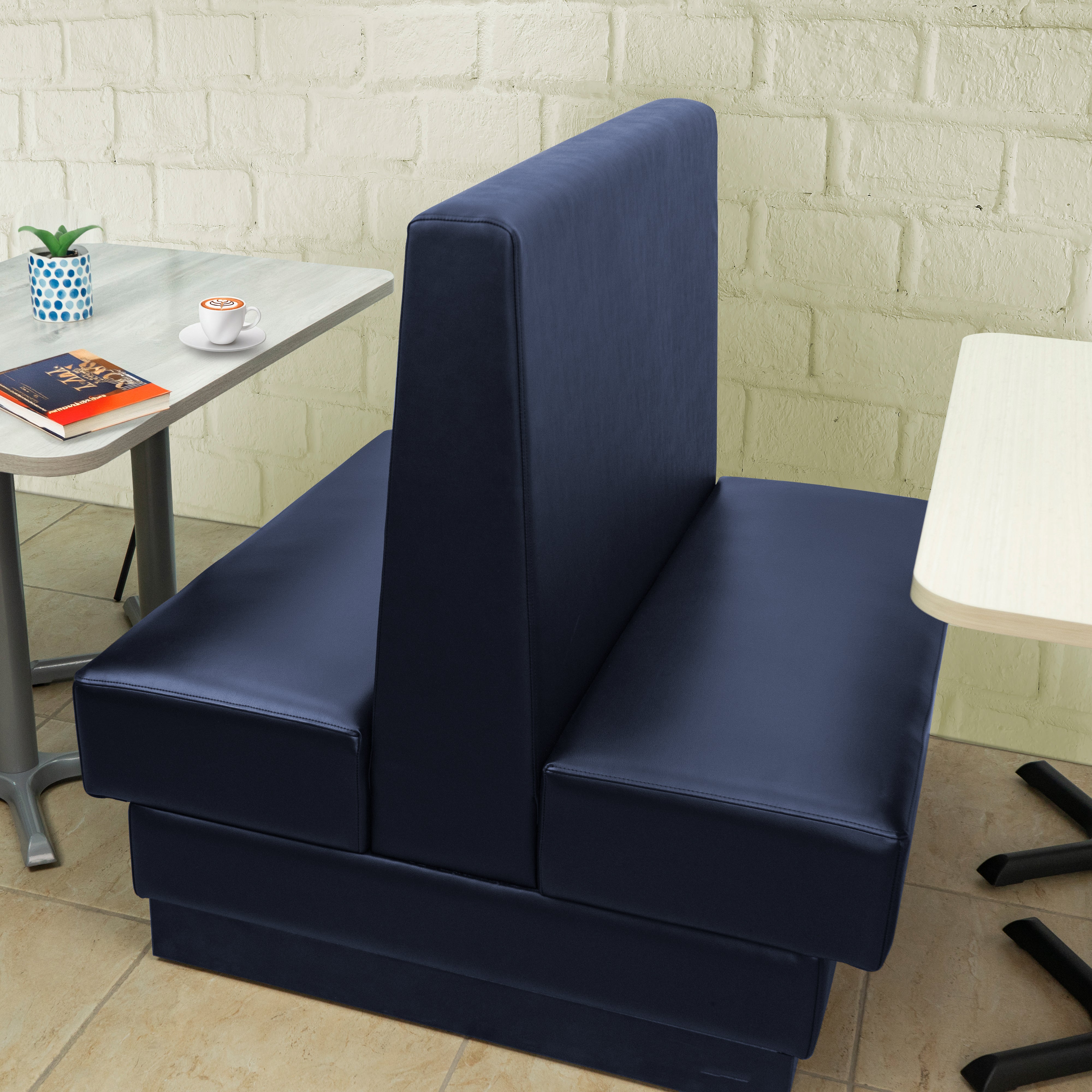 Pro Series Double-Sided Restaurant Booth Seating - Navy