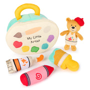 Baby GUND My Little Artist 5-Piece Plush Playset with Rattle, Squeaker and Crinkle Plush Toys, Sensory Toy for Babies and Newborns, 7.5”