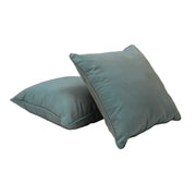Presidio 18"x 18" Square Indoor/Outdoor Pillow with Piping, 2-Piece - Dusty Turquoise