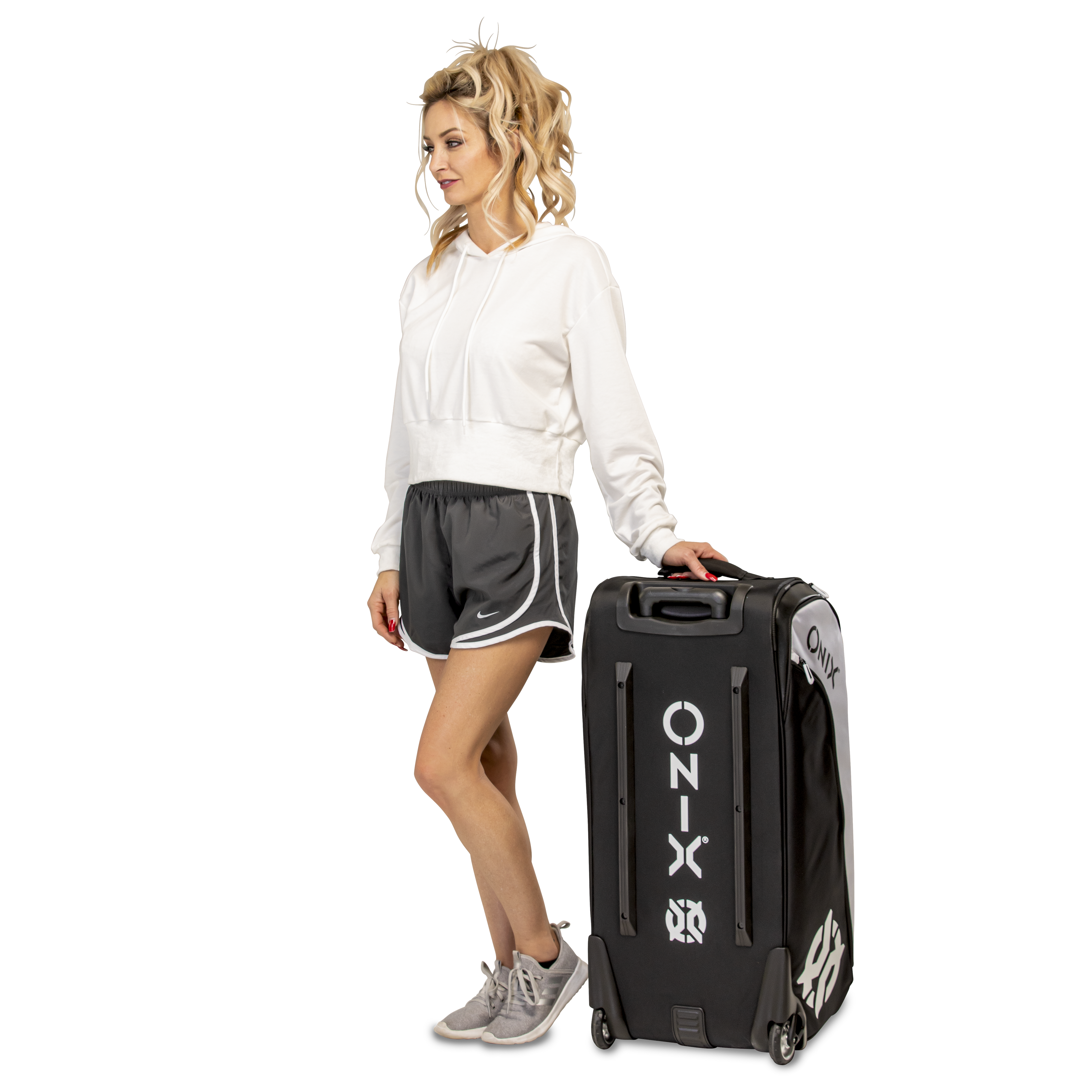ONIX Pro Team Wheeled Duffel Bag — White/Black
