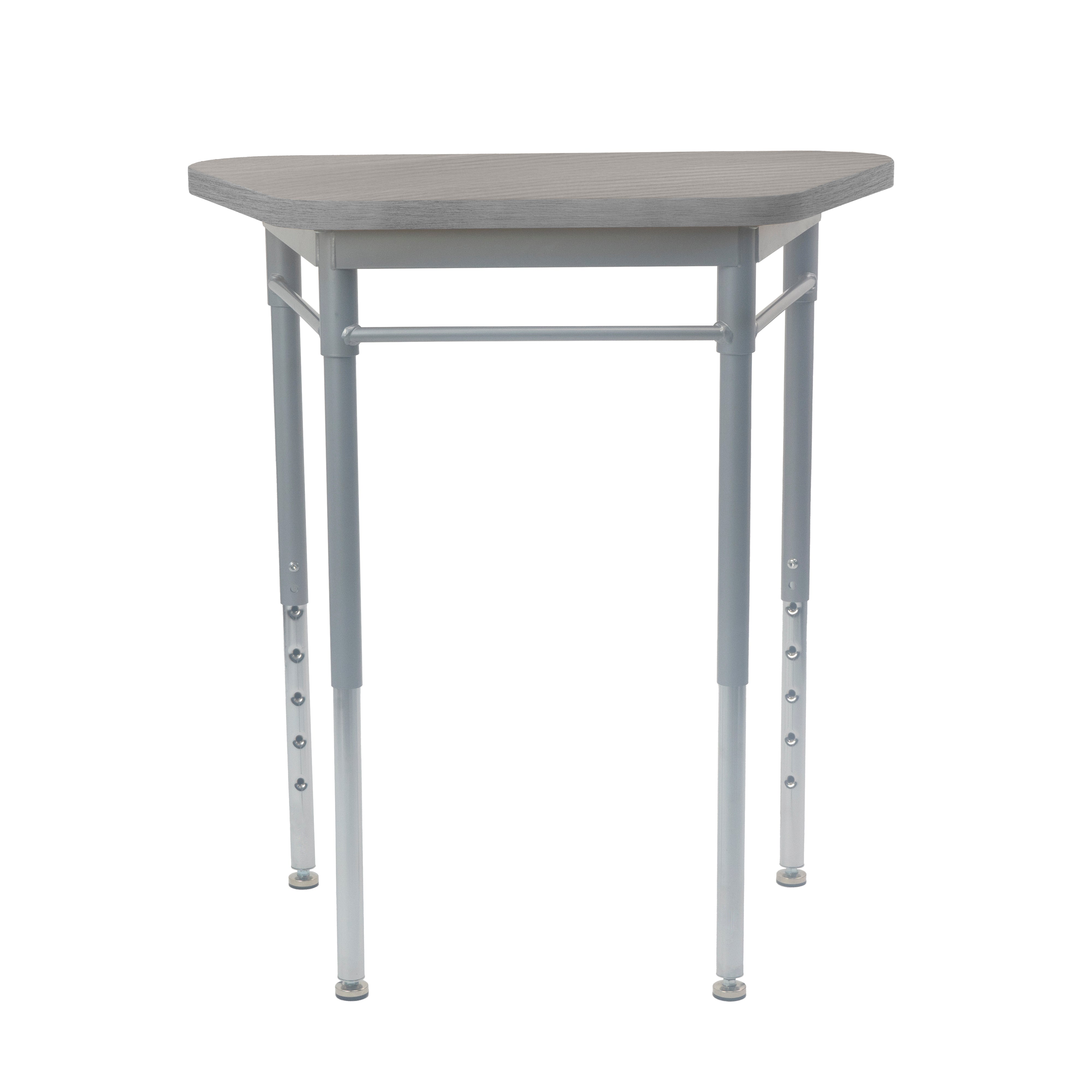 Collaborative Trap Desk - Light Gray Wood/Silver