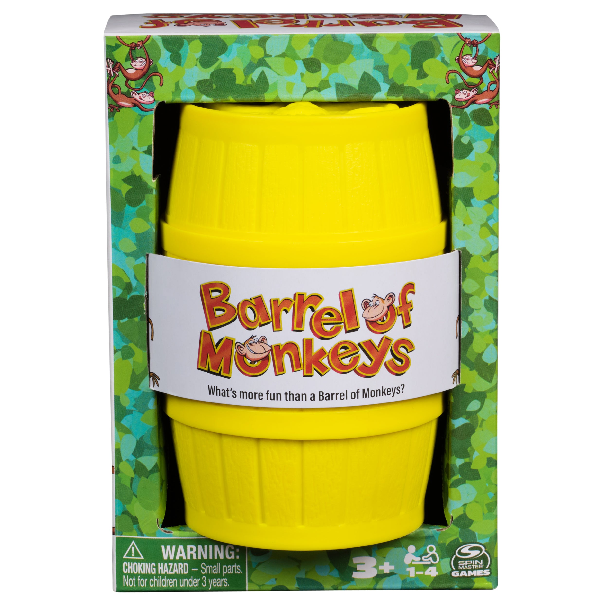 Spin Master Games, Barrel of Monkeys, Retro Linking Fun for Preschoolers, Family Games, 1 & Up Players, for Ages 3 & Up