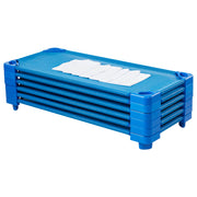Stackable Kiddie Cot Standard with Sheet Ready-to-Assemble 6-Pack - Blue