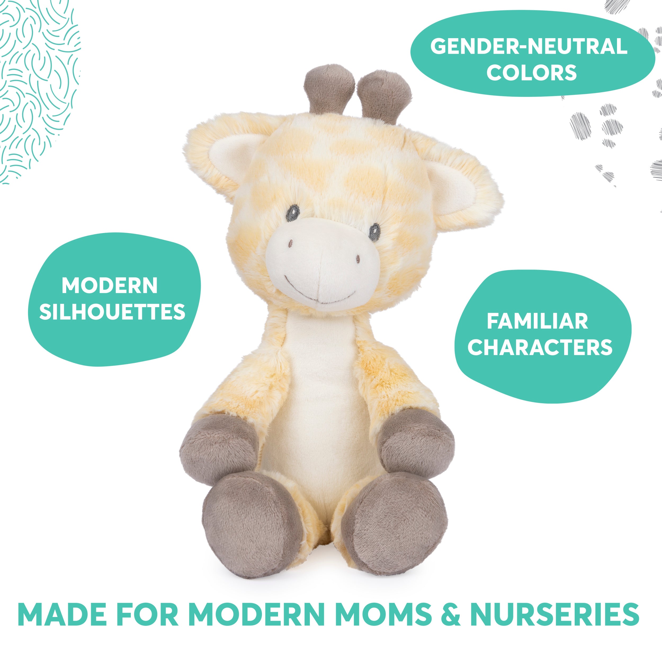 Baby GUND Lil’ Luvs Collection, Bodi Giraffe Premium Plush Stuffed Animal for Babies, Yellow/Brown, 12”