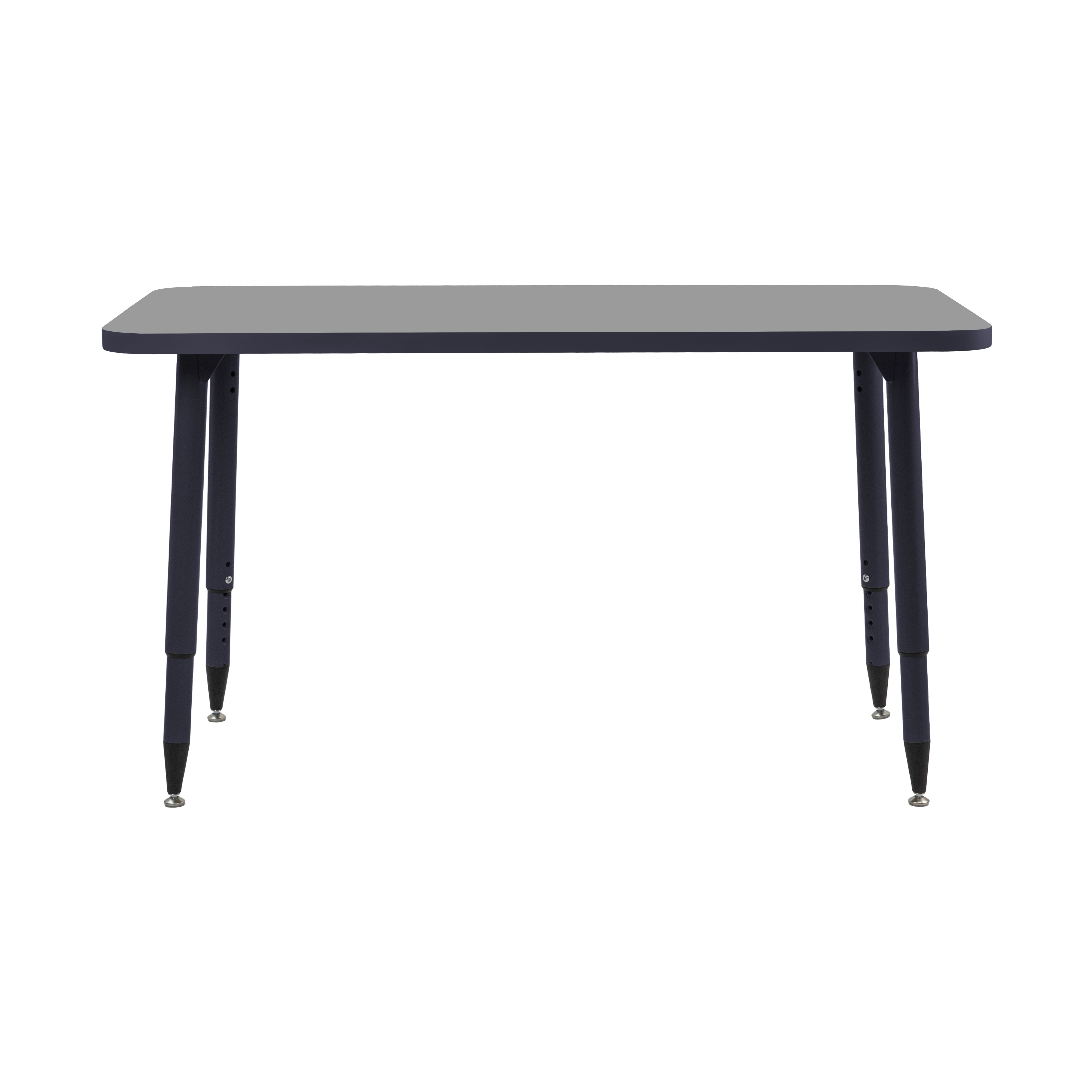 Adapte 24" x 48" Rectangle Thermofused Activity Table with Adjustable Tapered Legs - North Sea/Navy