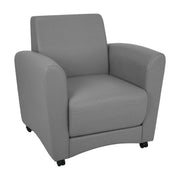 Pro Series Upholstered Mobile Common Area Chair - Slate Gray Crosshatch