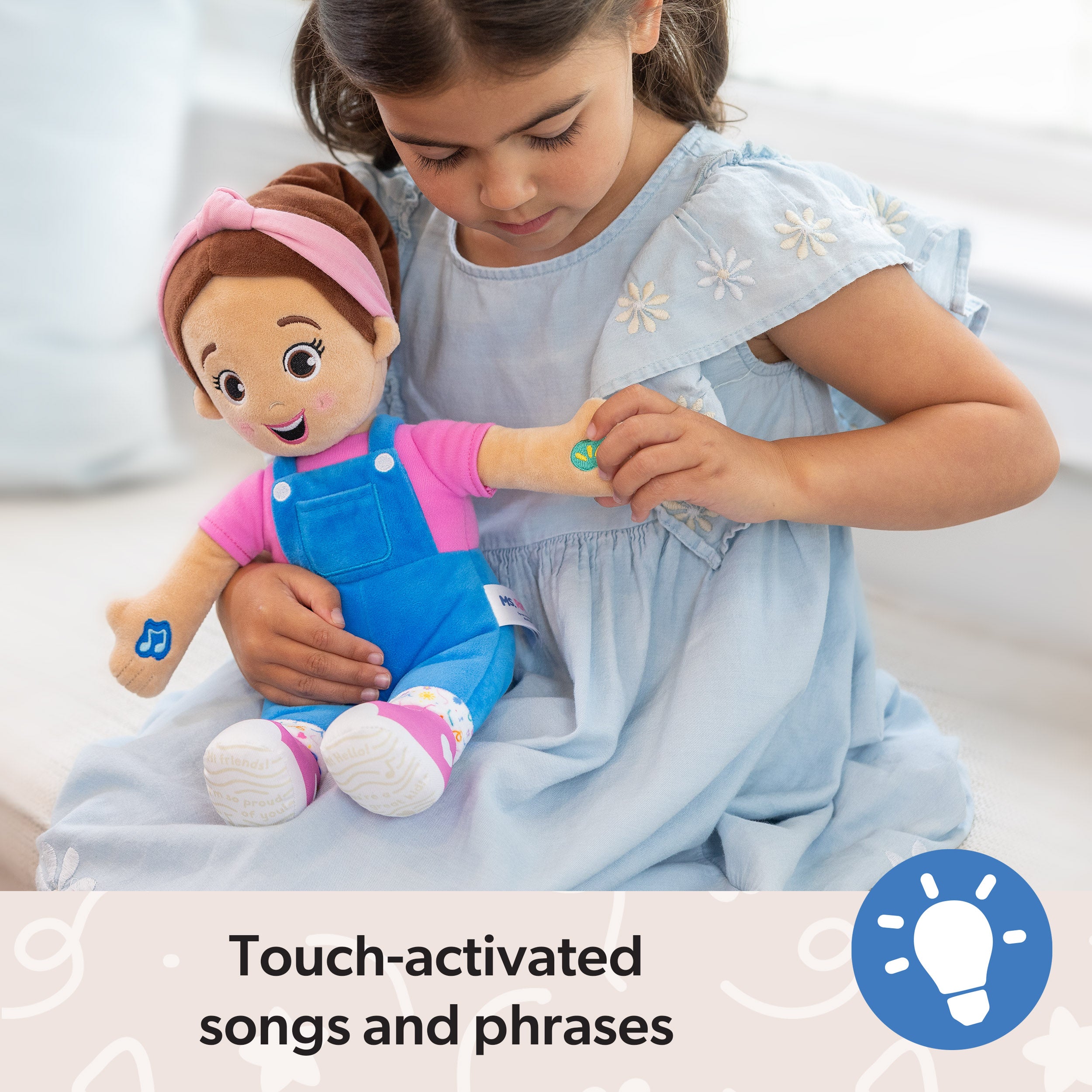 Ms. Rachel Official Speak & Sing Doll, 16” Tall Interactive Toy with 4 Songs & 16+ Phrases, Toddler Toys for Girls & Boys Ages 6 Months to 3+ Years