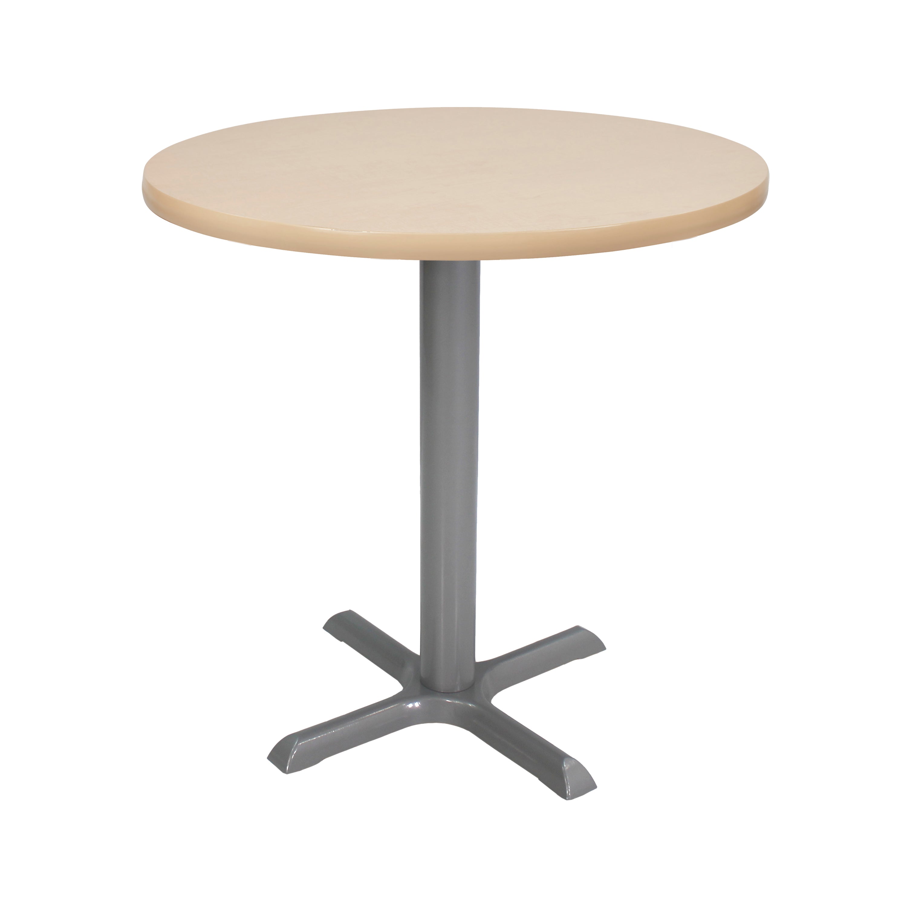 30" Round Cafe Bistro Table - Maple/Silver