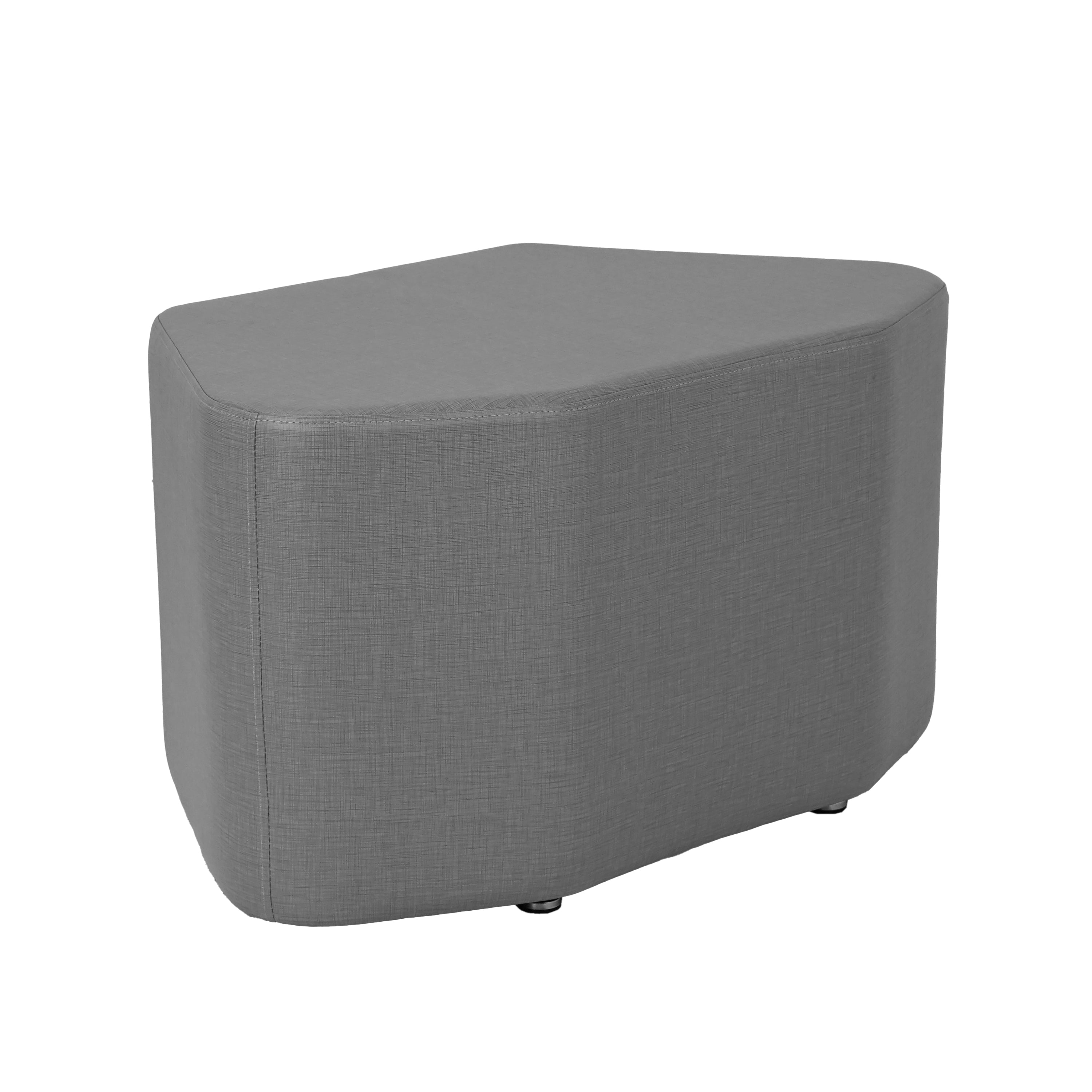 Pro Series Upholstered Petal Ottoman 18" Height - Slate Gray Crosshatch