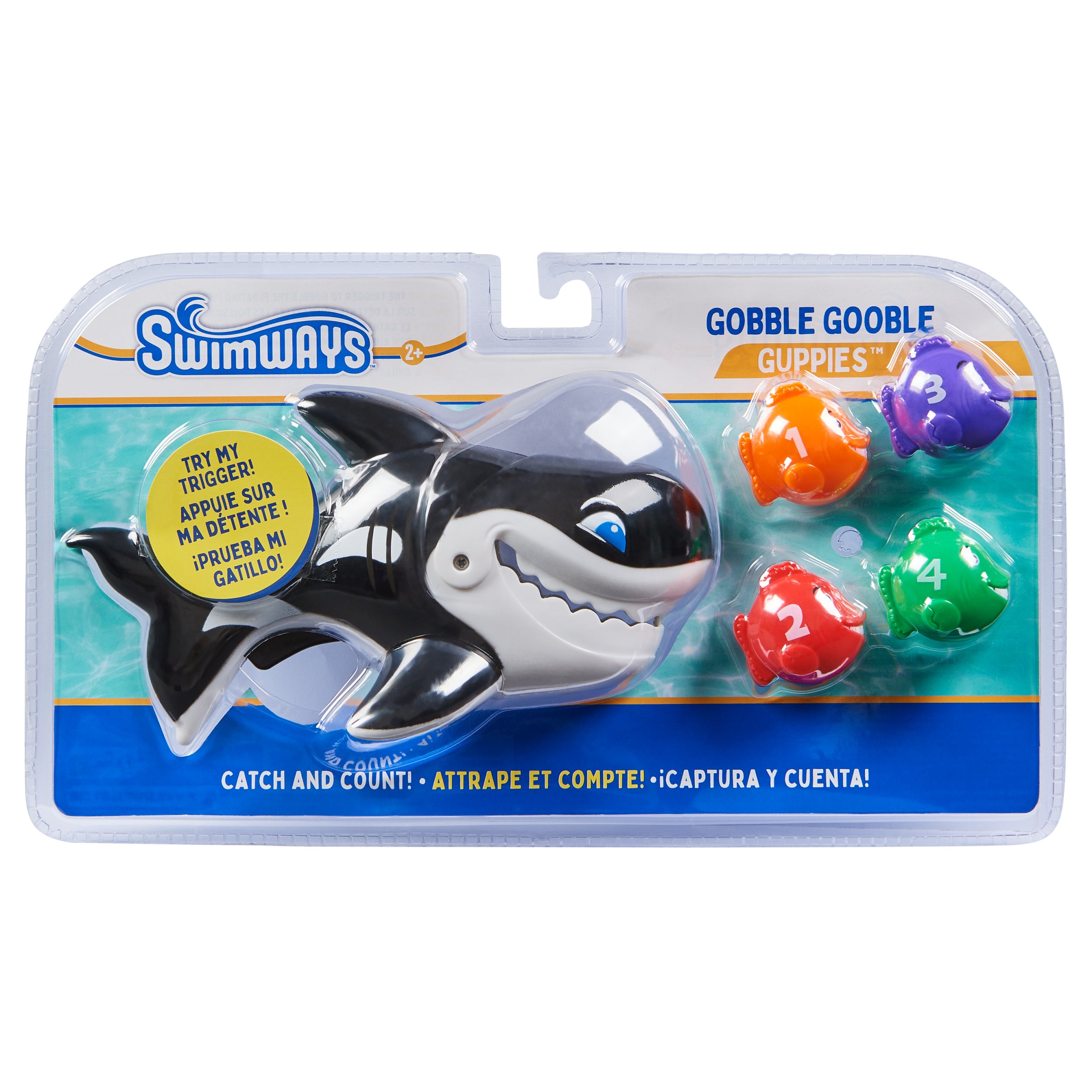 SwimWays Gobble Gobble Guppies Educational Water Toy, Pool Party Favors & Bath Toys for Kids Ages 2 and Up