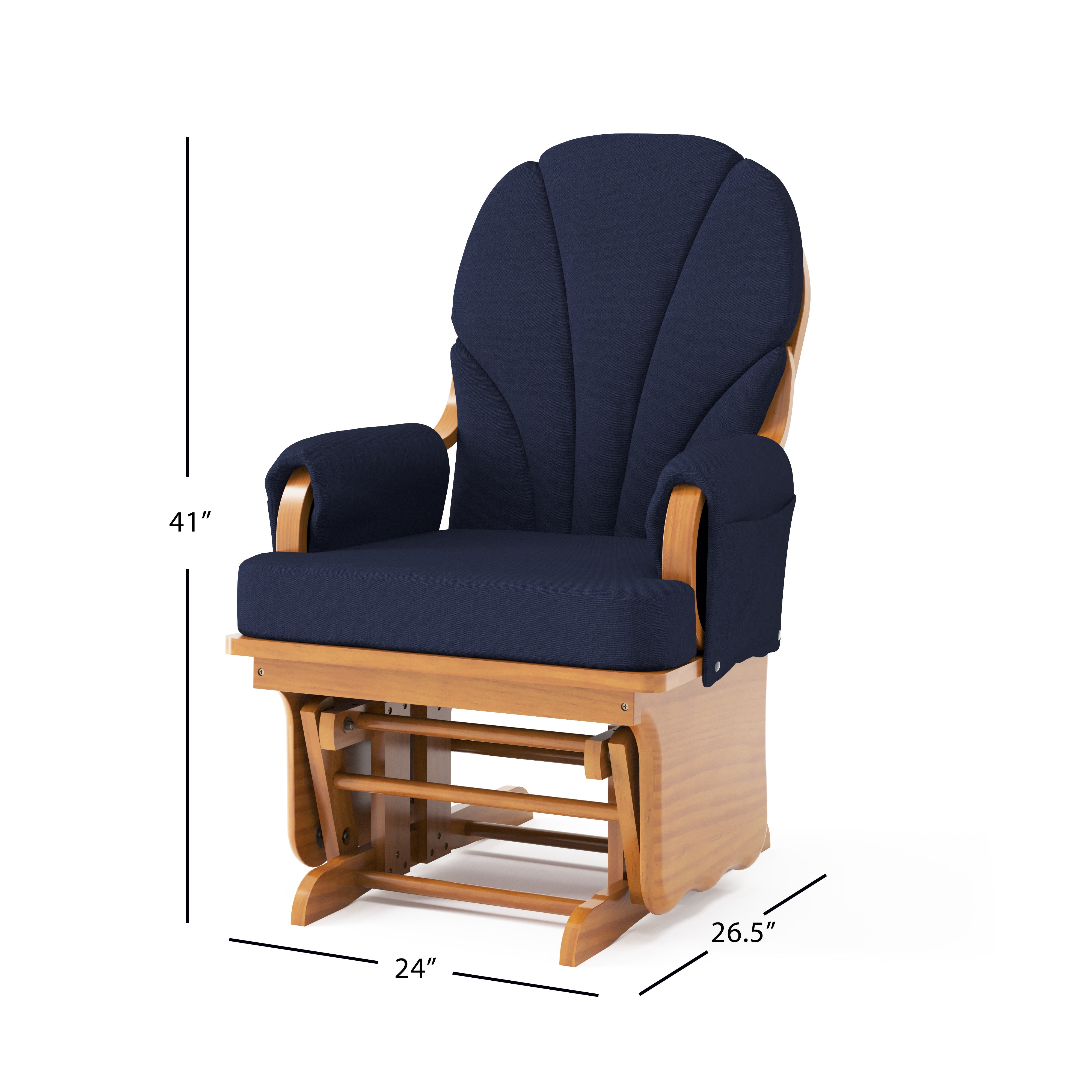 Lullaby Adult Glider Rocker Blue