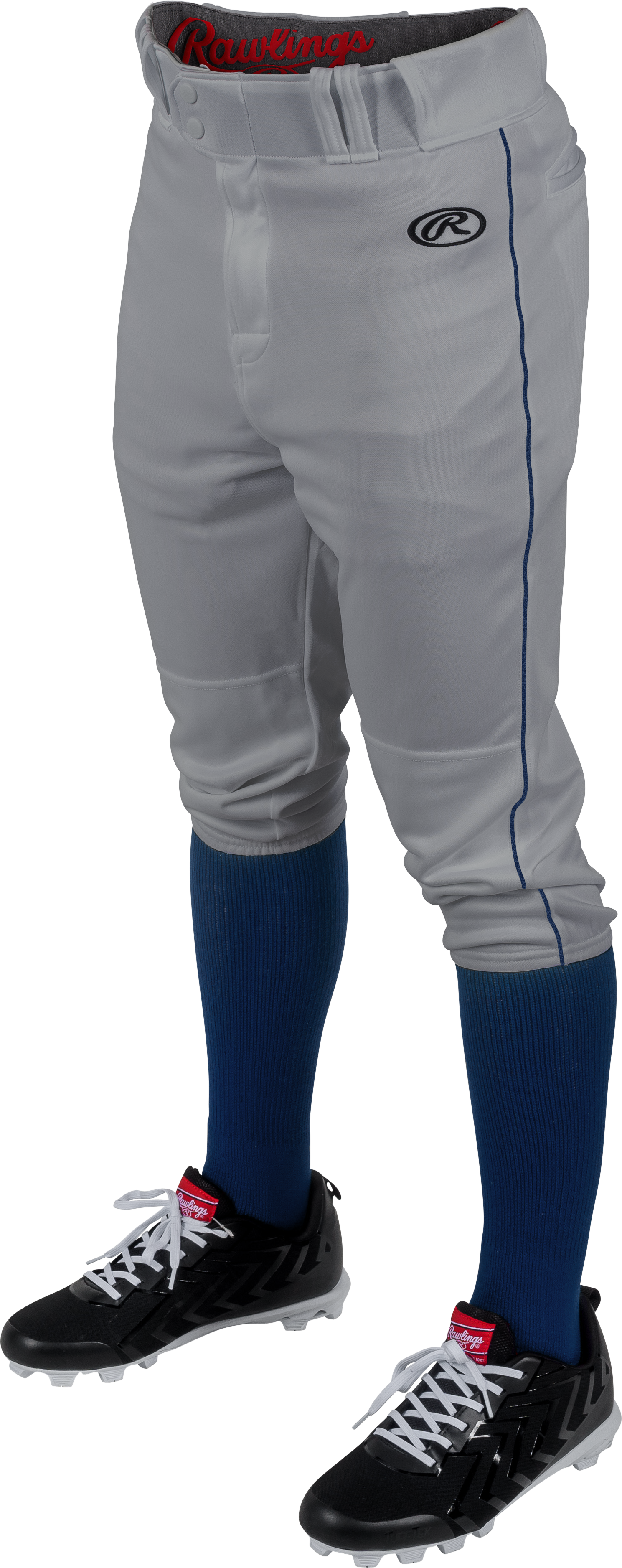 Rawlings Youth Launch Piped Knicker Pant - Small - Blue Gray/Navy
