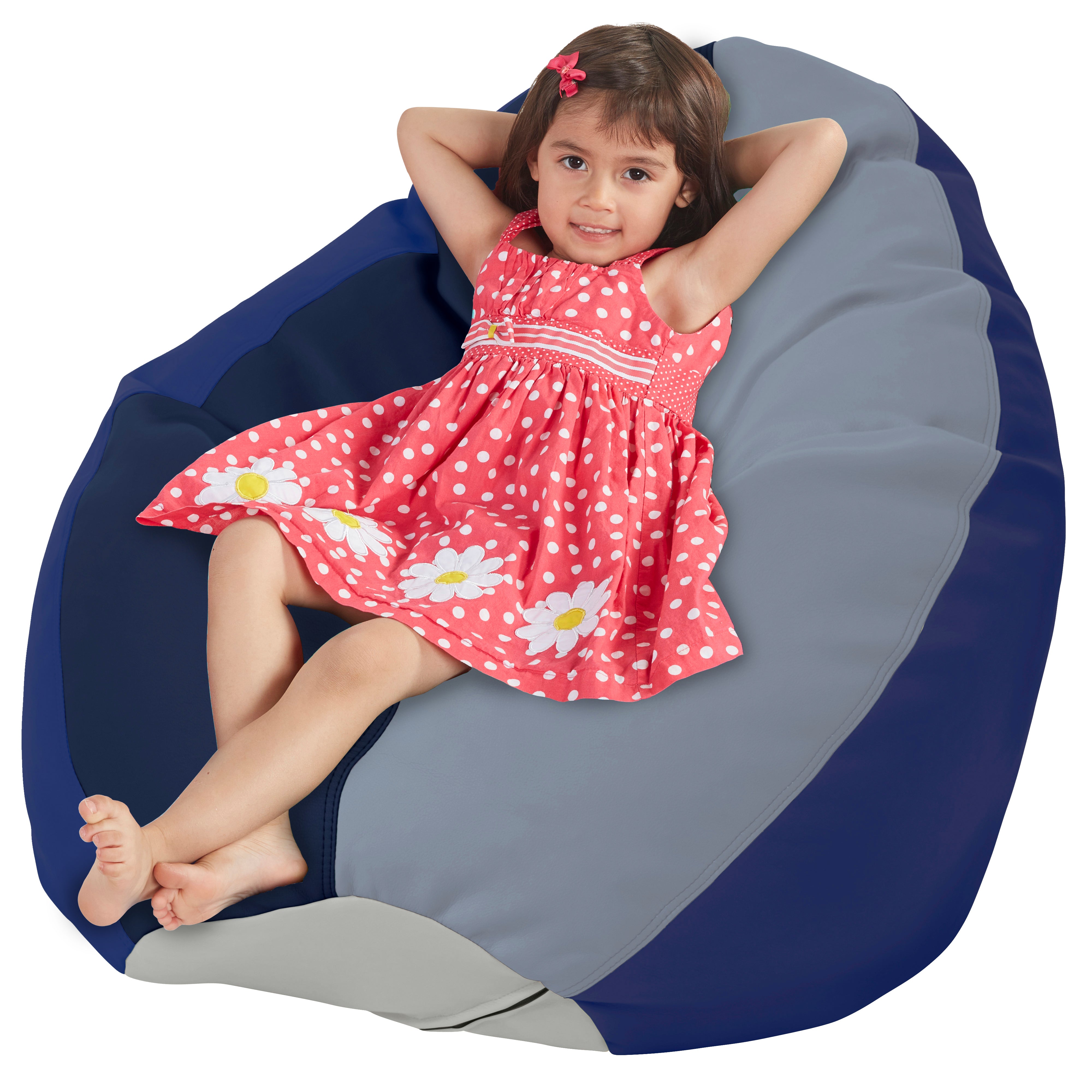 SoftScape Dew Drop Bean Bag - Navy/Powder Blue
